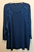 Lane Bryant Knit Top Size 22/24 Blue - $19.73