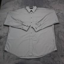 Puritan Shirt Mens XL Gray Long Sleeve Barrel Cuff Point Collar Button Pocket - £18.28 GBP