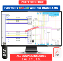 2017 Ford Edge Complete Color Electrical Wiring Diagram Manual USB - $24.95