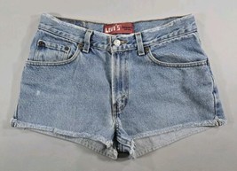 Vintage Levi’s 550 Jean Shorts Womens  Blue Denim Relaxed Fit Cut Off  W... - $22.15