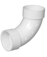 1-1/2 in. PVC DWV Hub x Hub  90-Degree Long Sweep Fitting - $14.99