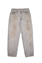 Vintage Brittania Jeans Mens 32x30 Distressed Grey Wash Denim Grunge y2k - $24.04