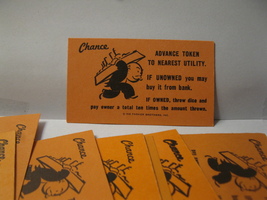 Board Game Piece: Monopoly - random Advance to Utility Chance Card - £0.78 GBP