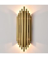 10 in. 2-Light Brass Modern Wall Sconce with Standard Shade B3107-2BU - €39,66 EUR