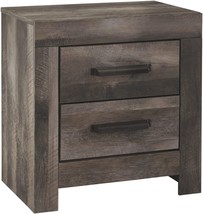 Signature Design By Ashley Wynnlow Rustic 2 Drawer Two Drawer, Weathered Gray - £173.90 GBP
