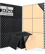 24 Pack Sound Proof Foam Panels For Wall,Self Adhesive Acoustic Panels,1... - $42.97