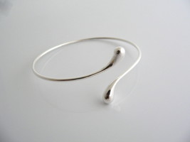Tiffany &amp; Co Silver Teardrop Bangle Bracelet Gift Love Peretti Silver Je... - £398.07 GBP