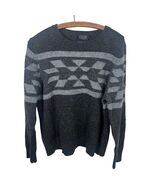 Pendleton Men&#39;s Washable Wool Sweater XL Geometric Pattern Gray Pullover - $35.00