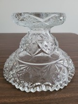 Vintage EAPG punch Bowl Pedestal Stand Stars Saw Tooth - £33.51 GBP