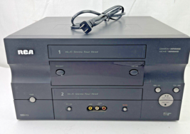 Vintage Rca VRD120HF Double Deck Vcr + Vhshq Dubbing Commercial Movie Skip Works - £96.92 GBP