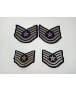 USAF Vietnam Era Tech Sergeant E-6 Rank Chevron Patches 4in &amp; 3in 2 Pairs - $9.99