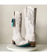 NEW Lane Santorini Cowgirl Western Bridal Boots 12 Ivory Cowboy Bling Wi... - £258.77 GBP