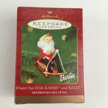 Hallmark Keepsake Christmas Tree Ornament Winter Fun With Barbie &amp; Kelly 2000 - £20.05 GBP