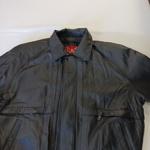 Vintage Hind Men's Black Motorcycle Jacket Genuine Leather Heavyweight Lined 2XL image 15