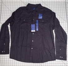 Sz XL Apt. 9 Flannel Button Up Shirt Mens Purple Pockets Seriously Soft Warm NWT - £17.43 GBP