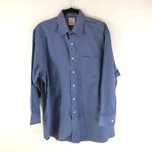 Brooks Brothers Mens Button Down Shirt Cotton Long Sleeve Pocket Blue 16... - £15.13 GBP