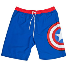 Captain America Shield Logo Board Shorts Blue - £35.13 GBP