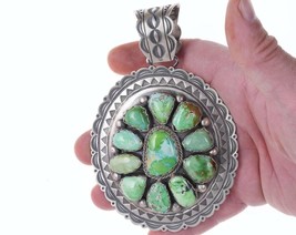 Huge Navajo Carico Lake Turquoise/Sterling Charles Johnson Pendant - £1,130.91 GBP