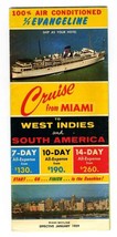 1959 S S Evangeline Cruise to West Indies &amp; South America Brochure - £14.05 GBP