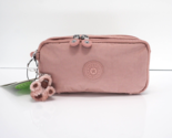 Kipling Chap Pen Case Accessory Makeup Pouch Polyamide AC6105 Rosey Rose... - £31.13 GBP