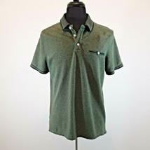 Goodfellow Short Sleeve Shirt Mens L Green Heather Pullover Casual Dress Travel - £11.00 GBP