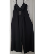 PRETTYLITTLETHING Sexy Cami Jumpsuit Women 20 Black Spaghetti Straps Bac... - $553.28 MXN