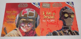 lot of 2 Star Wars Paper Books I am a Droid Anikin&#39;s Race For Freedom - £7.86 GBP