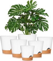 Gardife Plant Pots 8/7/6.5/6/5.5/5 Inch Self Watering Planters With, White. - £27.86 GBP