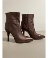 Via Spiga Heeled Leather Zip Ankle Boot brown size 8.5 - $50.00