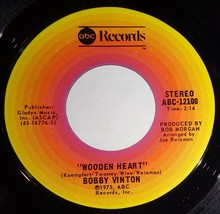 Bobby Vinton 45 RPM - Wooden Heart / Polka Pose D11 - $4.55
