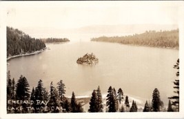 Lake Tahoe California RPPC view of Emerald Bay Real Photo Postcard W19 - £7.93 GBP