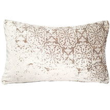 Artemis Taupe Velvet Throw Pillow 12x20 - £36.84 GBP
