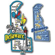 Delaware Jumbo &amp; Premium State Map Magnet Set by Classic Magnets, 2-Piece Set, C - £7.54 GBP