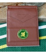 The US Open 2022 Leather Wallet with Money Clip Tan  Leather - Green Logo - $24.20