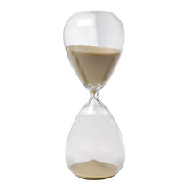 30 Minute Tan Blown Glass Hourglass Sand Timer - £22.15 GBP