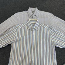 Ermenegildo Zegna Men’s M Long Sleeve Cotton Shirt Striped Lot (2) Italy - $39.59