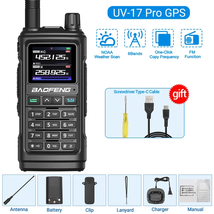 17 Pro GPS Walkie Talkie Air Band Long Range Wireless Copy Frequency Typ... - £67.19 GBP