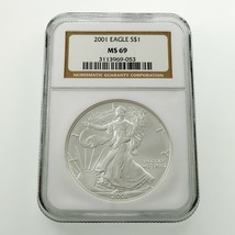 2001 Silver American Eagle Graded by NGC as MS-69 - £66.10 GBP