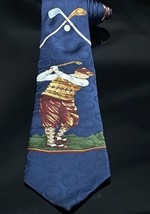 EVAN-PICONE Sport Turn Of The Century Golfer 100% Silk Tie Necktie - £7.48 GBP