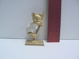 Vintage Manon Koala Figurine, 24K Gold Plated With Swarovski Crystal Body 1980&#39;s - £38.58 GBP