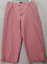 Lee Khakis Capri Pants Womens Size 12 Multi Plaid Pockets Medium Wash Flat Front - £18.19 GBP