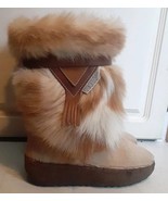 Vintage Tecnica Goat Fur Apres Ski Boots Womans sz 36 US 5 *READ* - $50.48 CAD