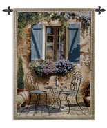 38x53 AMBIANCE Tuscan Villa Patio Floral Wine Tapestry Wall Hanging  - £124.04 GBP