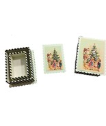 Trinket Boxes Vintage Christmas Santa with Children Around Tree Decorative - $235.83 MXN