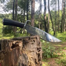 10 Inch Bowie knife, Hand forged Bushcraft Knife, 5160 leaf spring Khukuri,  - £142.35 GBP