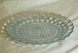 Bubble Blue Bread &amp; Butter Plate Anchor Hocking Vintage 1940&#39;s - £14.11 GBP