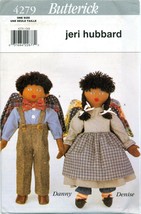 Butterick 4279 ANGEL Dolls 15 inch Girl &amp; Boy Pattern Folk Art Hubbard UNCUT FF - £15.54 GBP