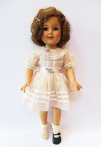 Vintage Ideal Shirley Temple Doll, 1950s Vinyl, 17" Original Clothing and Pin  - $95.00