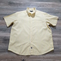 Cremieux Classics Mens XL Short Sleeve Shirt Business Office Work Button Yellow - £13.31 GBP