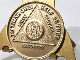 Alcoholic 7 Year Recovery Bronze Chip Medallion Coin Medal Token  AA Ano... - £3.89 GBP